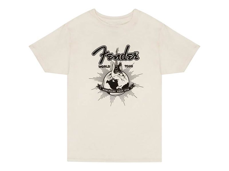 Fender  T-Shirts world tour, vintage white, XXL