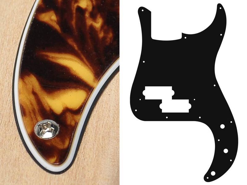 Boston PB-315 Pickguard P-Bass - Marble Yellow