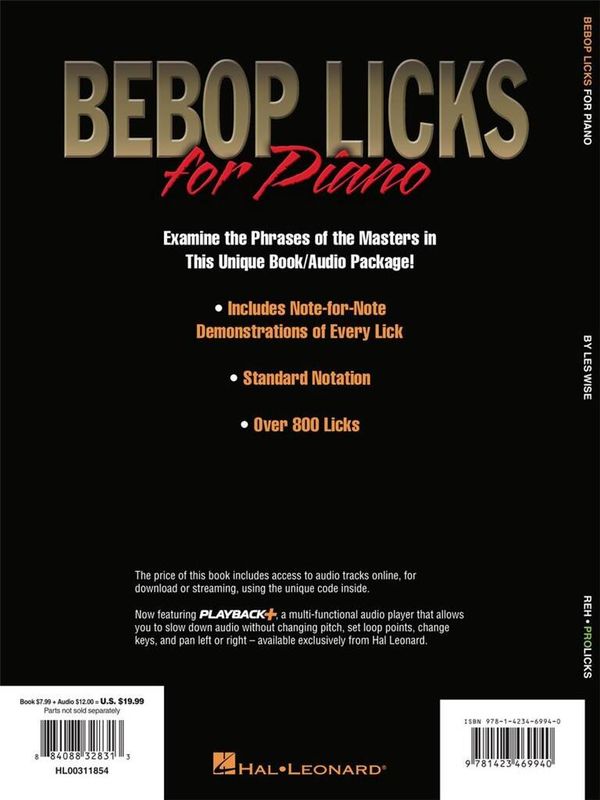 Bebop Licks For Piano -