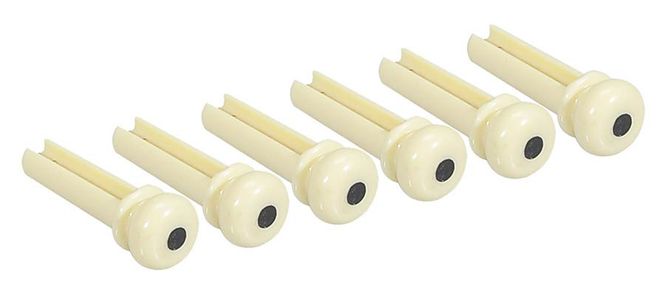 Hovedbilde Boston 2130 Bass Bridge Pins Ivory / Black Dot ...