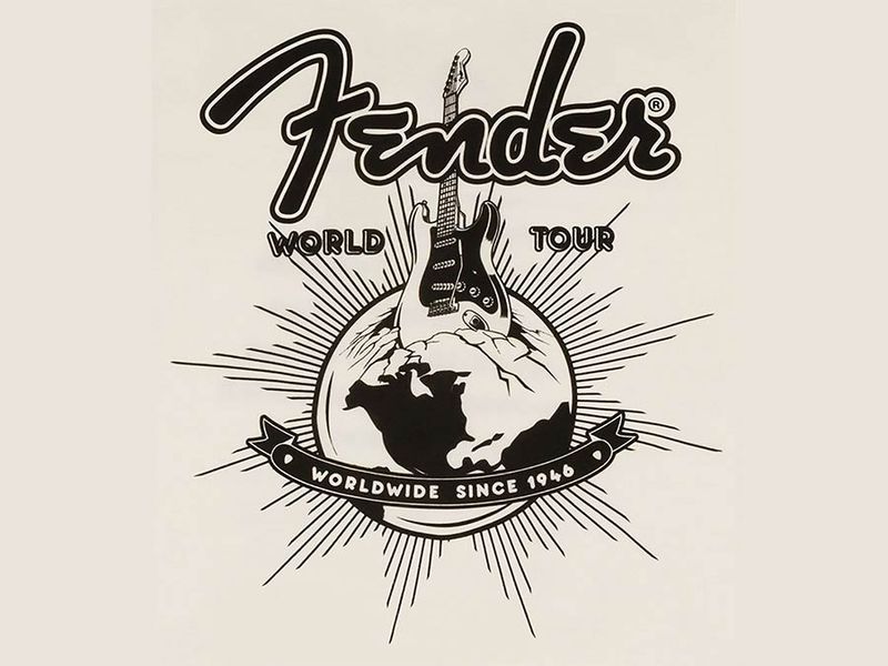 Fender  T-Shirts world tour, vintage white, S