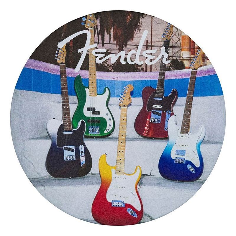 Fender  guitar coasters, multi-colour leather, 4 pcs.