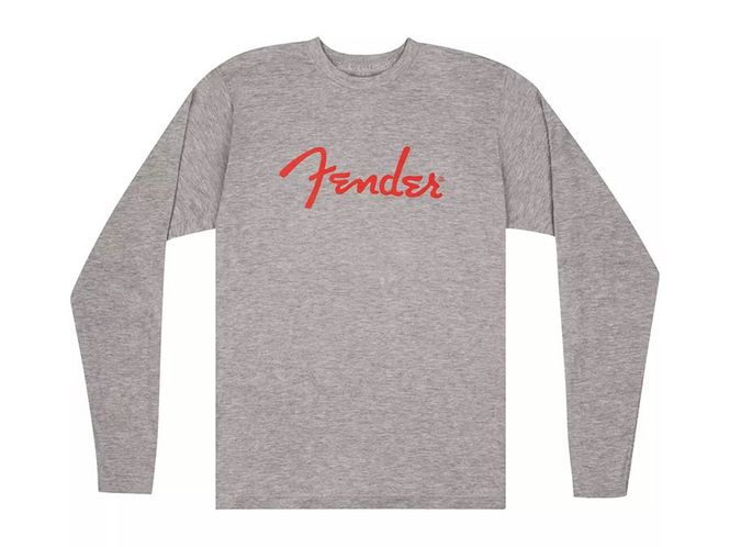 Hovedbilde Fender  T-Shirts spaghetti logo l/s, heather gray, S