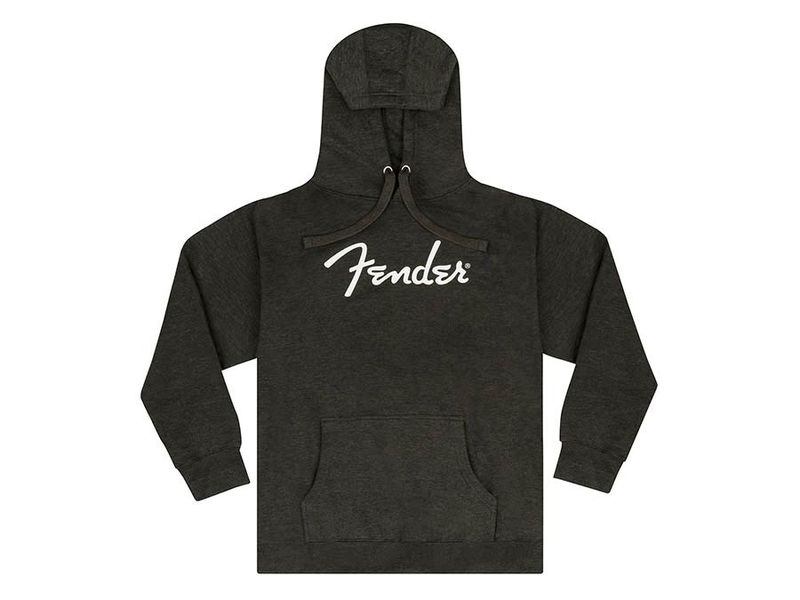Fender  spaghetti logo hoodie, grey heather, S
