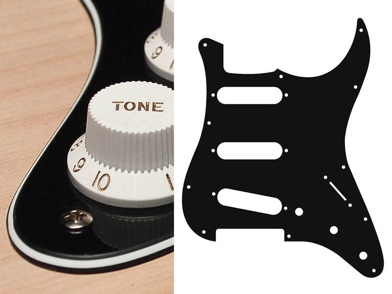 Boston ST-313 Pickguard Strat - Black