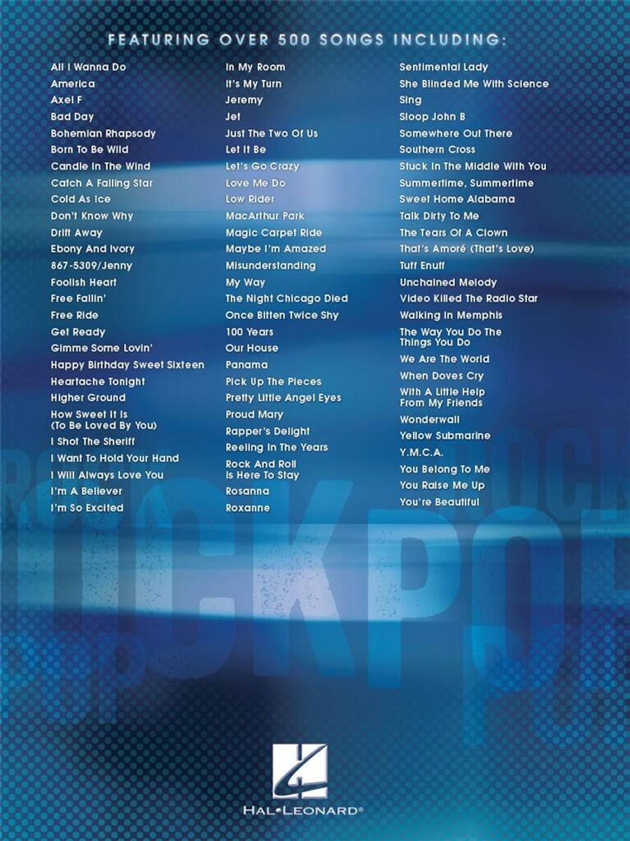 The Ultimate Rock Pop Fake Book