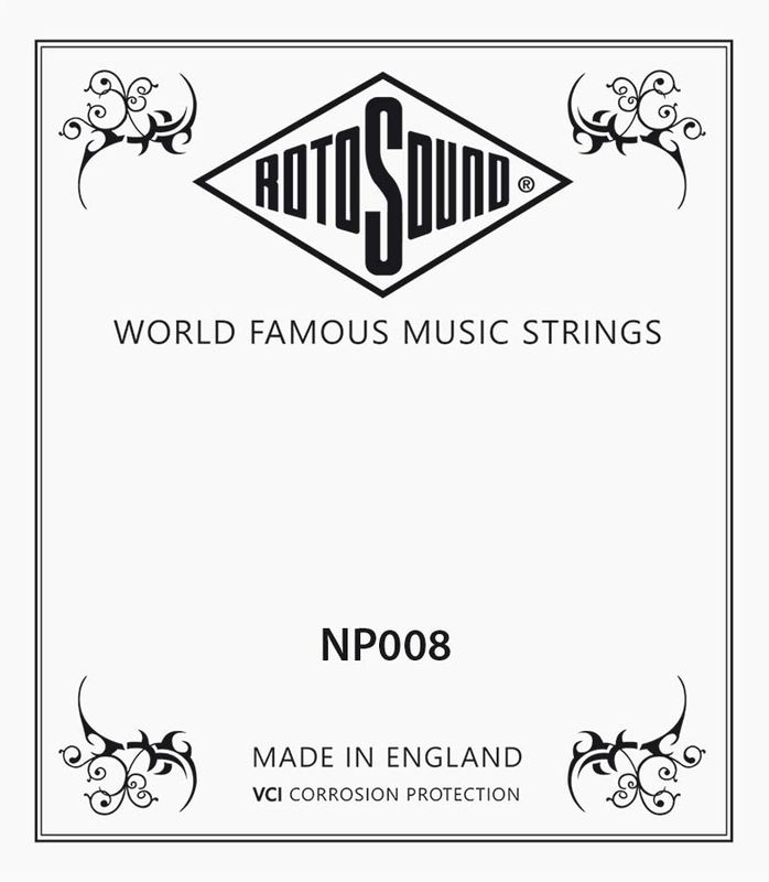 Rotosound NP008 Single String - Plain Steel