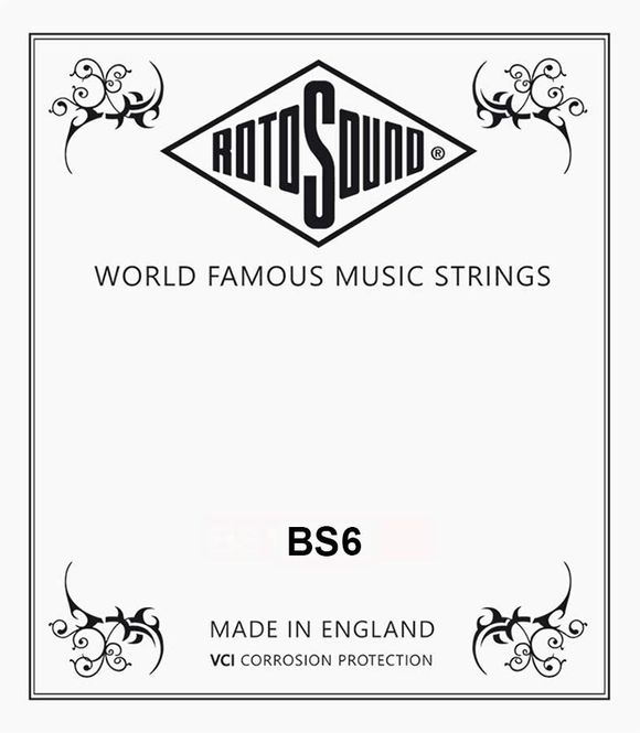 Hovedbilde Rotosound BS6 Single String E-6 - Black Nylon