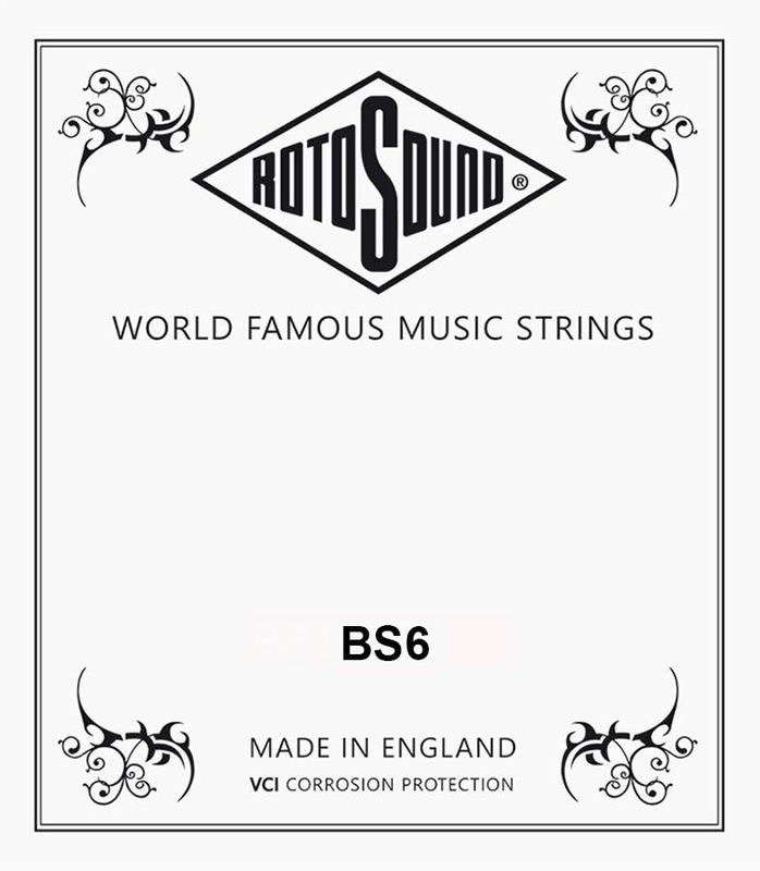 Rotosound BS6 Single String E-6 - Black Nylon