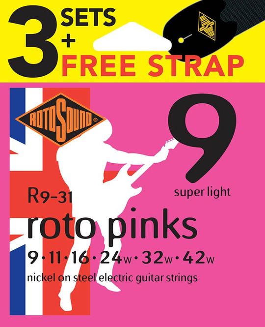 Hovedbilde Rotosound R9 Roto Pinks - 09-42 - Triple Pack + ...