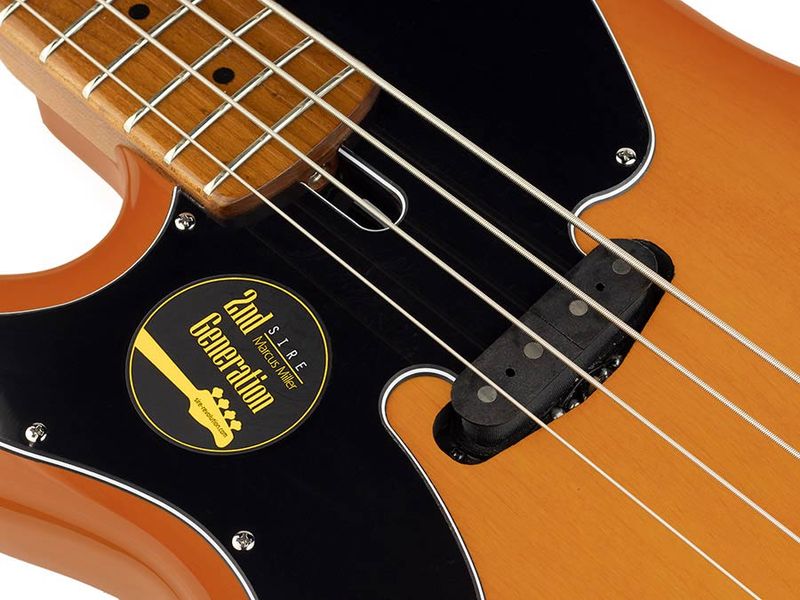 Sire D5 Series Marcus Miller Lefty Alder 4-string Passive Bass Guitar Butterscotch Blonde
