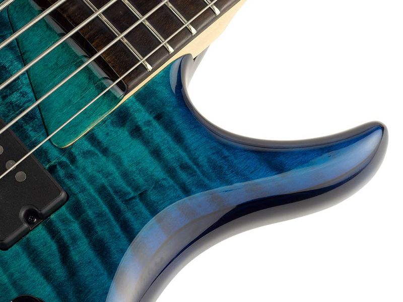 Sire M7 2nd Gen Series Marcus Miller Alder + Solid Maple 5-string Bass Guitar Transparent Blue