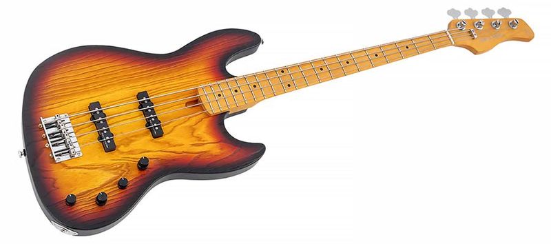 Sire V6 4/3TS mahogany+ash top 4-string active bass guitar 3 tone sunburst