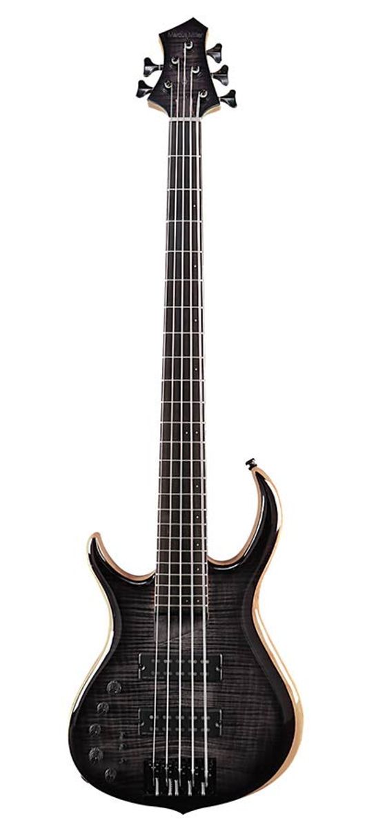 Sire M7 2nd Gen Series Marcus Miller Lefty Swamp Ash + Solid Maple 5-string Bass Guitar Transparent Black