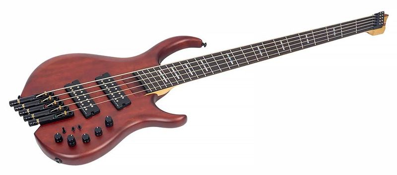 Sire M6H 5/MAS mahogany 5-string active bass mahogany satin, with gigbag