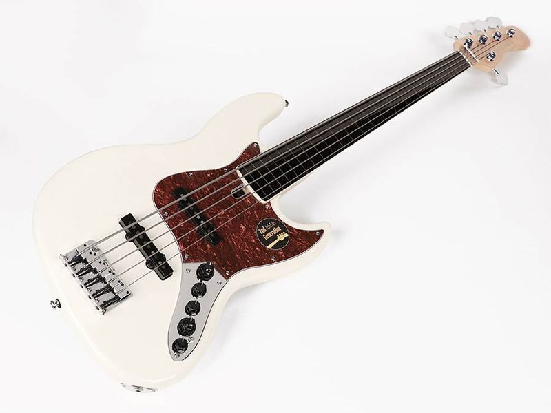 Sire V7 2nd Gen Series Marcus Miller fretless Alder 5-string Bass Guitar Antique White