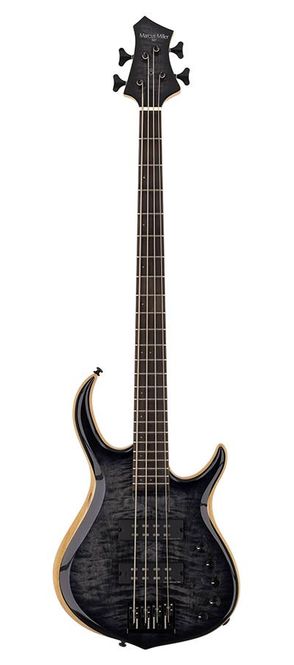 Hovedbilde Sire M7 2nd Gen Series Marcus Miller Swamp Ash + Solid Maple 4-string Bass Guitar Transparent Black