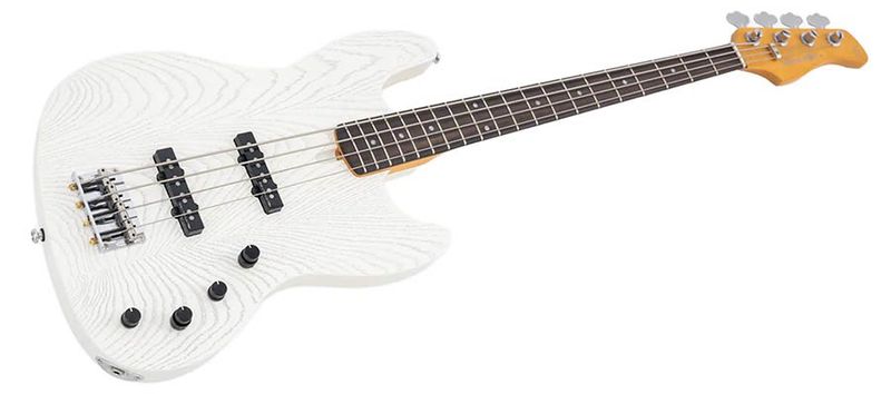 Sire V6 4/AWH mahogany+ash top 4-string active bass guitar antique white