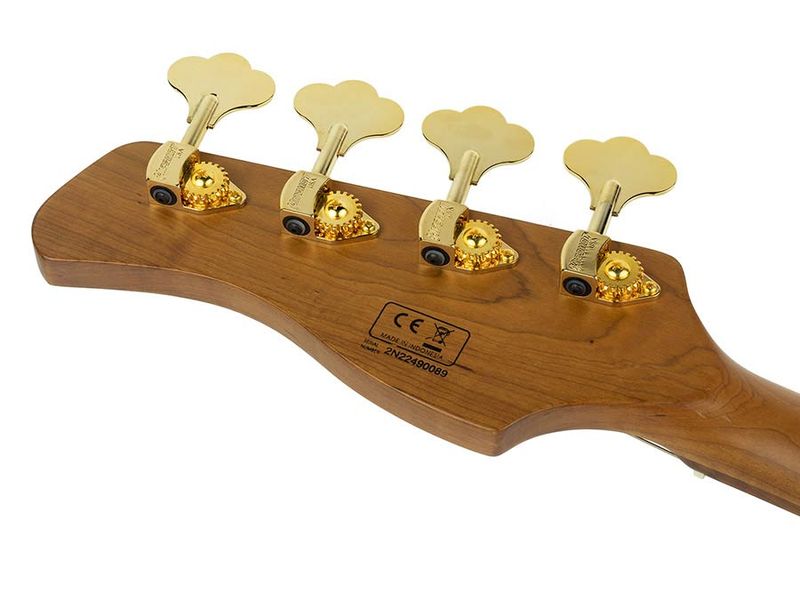 Sire V10 Series Marcus Miller swamp ash + flamed maple 4-string active bass guitar natural, with hard case