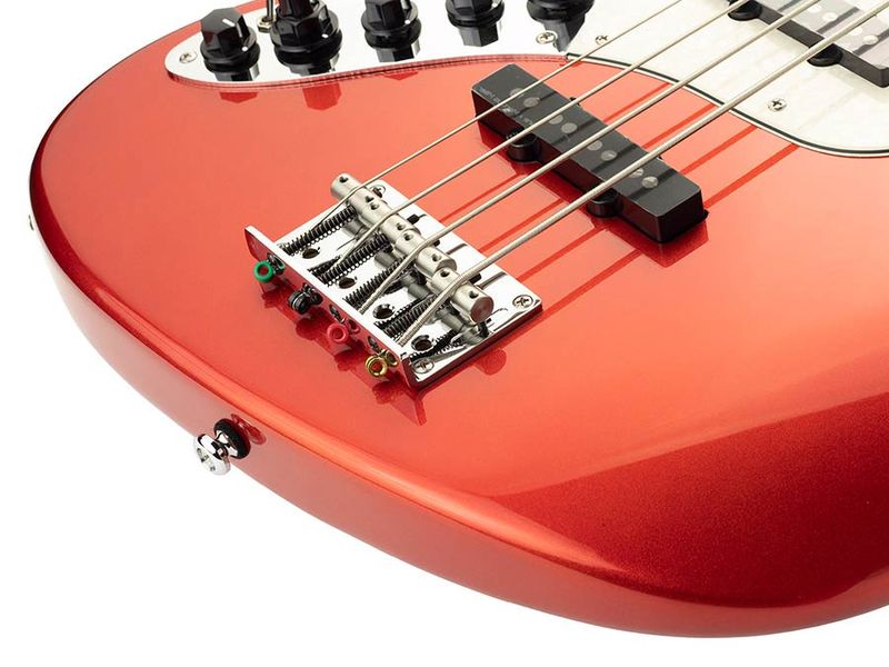 Sire V7 2nd Gen Series Marcus Miller Lefty Alder 4-string Bass Guitar Bright Metallic Red