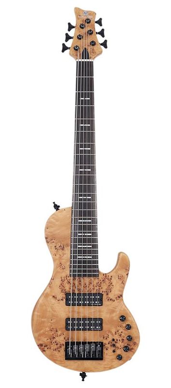 Sire F Series Marcus Miller swamp ash + poplar burl 6-str. active, natural satin, with hardcase