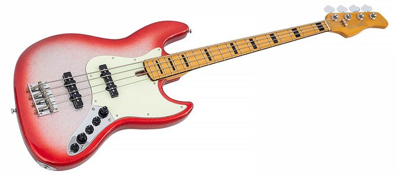 Sire V7+ A4/RDS alder 4-string active bass guitar red sparkle