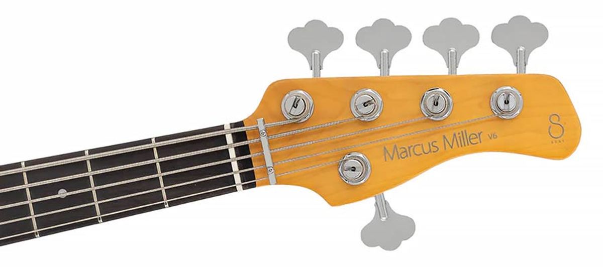 Sire V6 5/CAR mahogany+ash top 5-string active bass guitar candy apple red