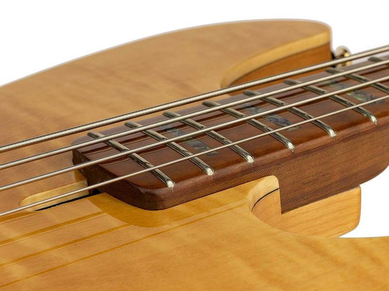 Sire P10 Series Marcus Miller swamp ash + flamed maple 4-string active bass guitar natural, with hard case