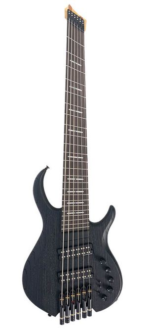 Hovedbilde Sire M6H 6/BKS swamp ash 6-string active bass sandblasted black, with gigbag
