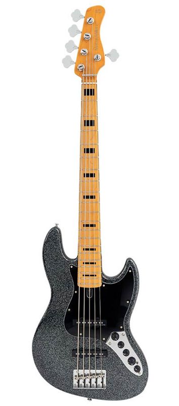 Sire V7+ A5/BKS alder 5-string active bass guitar black sparkle