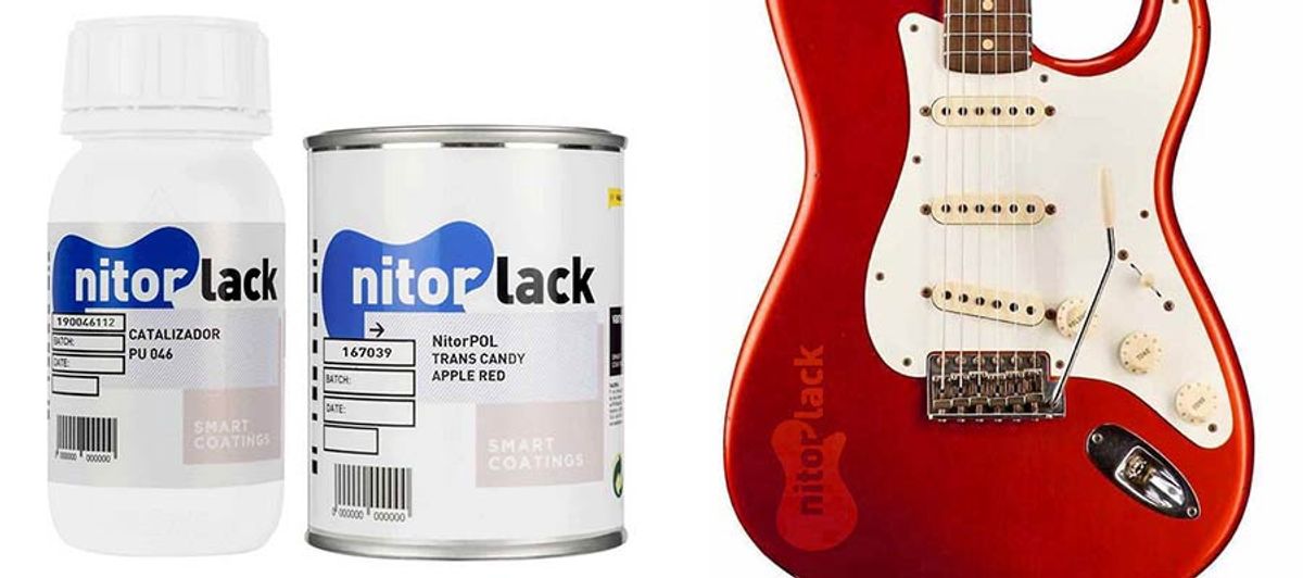 NitorLACK polyurethane paint trans candy apple red - 500ml can + 250ml hardener