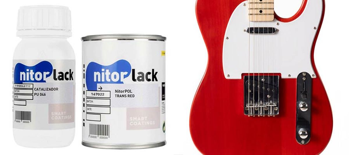 NitorLACK polyurethane paint trans red - 500ml can + 250ml hardener