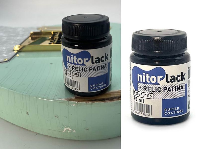 NitorLACK relic patina dye, to enhance guitar ageing and lacquer crazing - 75ml bottle