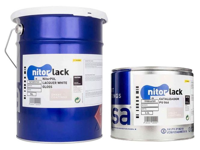 Hovedbilde NitorLACK polyurethane lacquer, white gloss - 5L ...