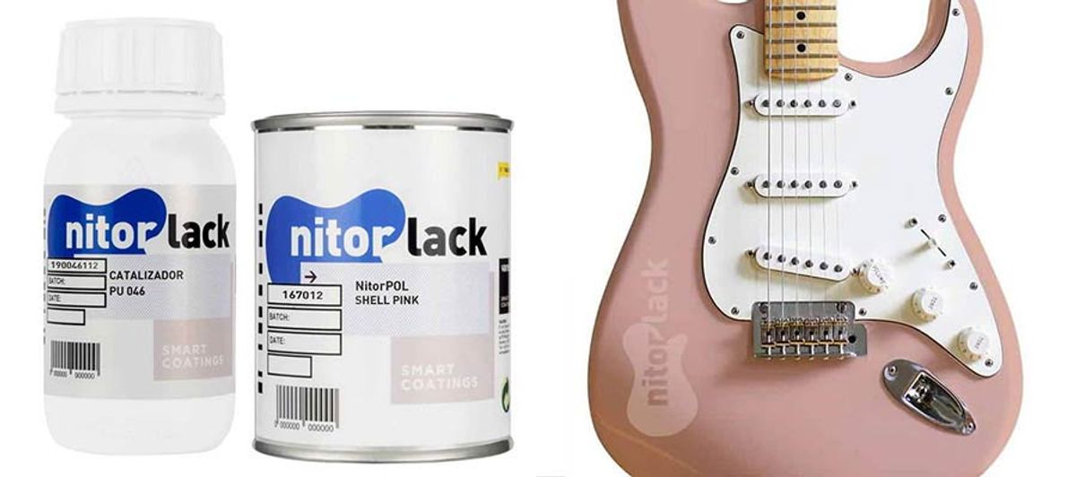 NitorLACK polyurethane paint shell pink - 500ml can + 250ml hardener