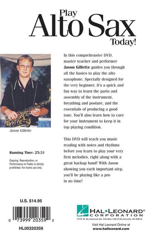 Play Alto Sax Today! DVD
