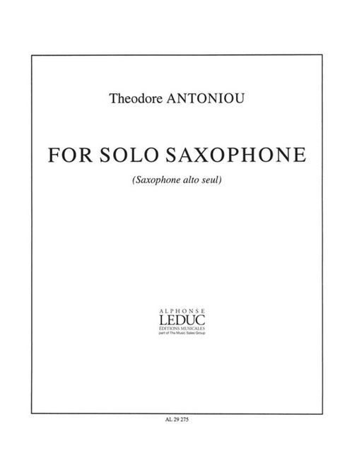 Hovedbilde For Solo Saxophone