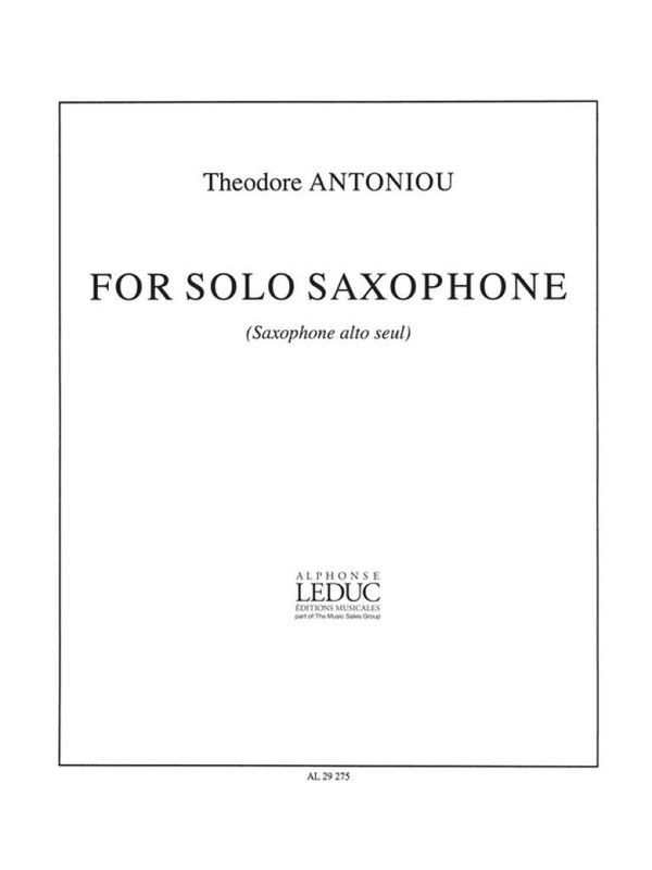 For Solo Saxophone