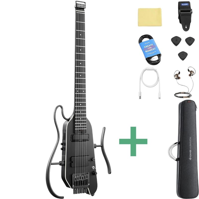 Donner HUSH-X PRO silent el-gitar black