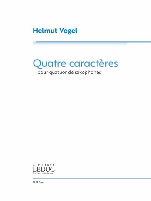 Hovedbilde Quatre Caractères for saxophone quartet