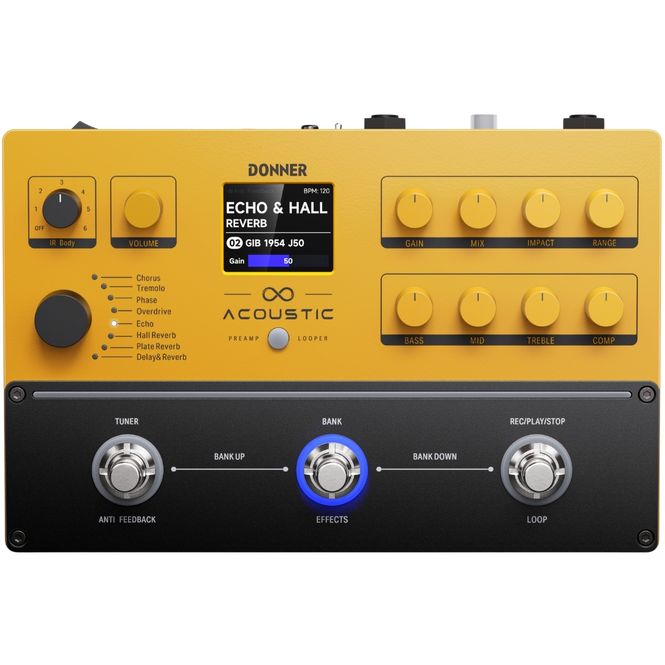 Hovedbilde Donner APL akustisk gitar-multieffekt-pedalboard