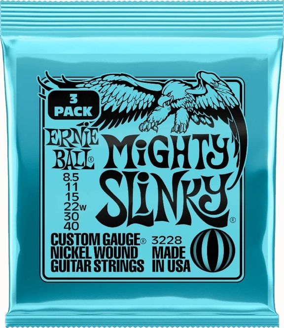 Hovedbilde Ernie Ball 3228 Mighty Slinky Nickel 3-Pack