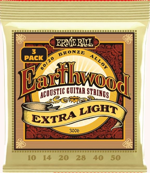 Hovedbilde Ernie Ball 3006 Earthwood 80/20 Extra Light - 3 ...