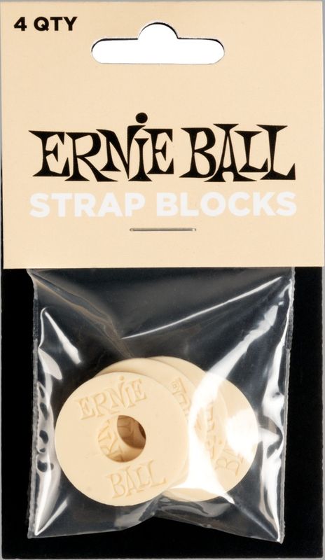 Ernie Ball 5624 Strap Blocks, Cream, 4 pc
