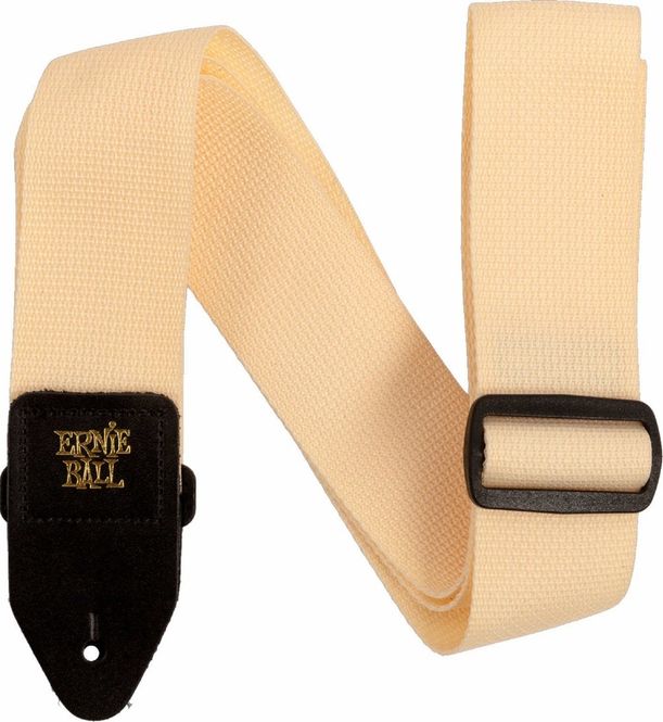 Hovedbilde Ernie Ball 5354 PolyPro Guitar Strap Cream with Black Leathe