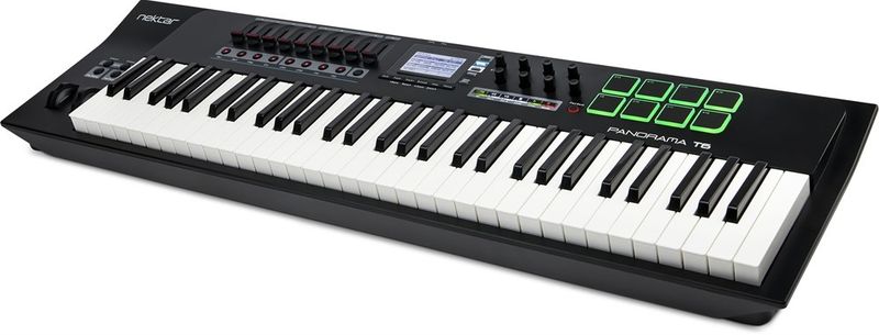 Nektar Panorama T6 - 61-tangenters USB-klaviatur med LCD-display, 9st reglar, 8st encoders/knappar, 8st trumpads mm