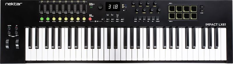 Nektar Impact LX61mk3 - MIDI keyboard, 61 keys, pads, faders & encoders