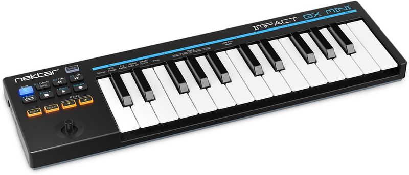 Nektar Impact GX Mini - 25-minitangenters USB-klaviatur, joystick & 12 knappar
