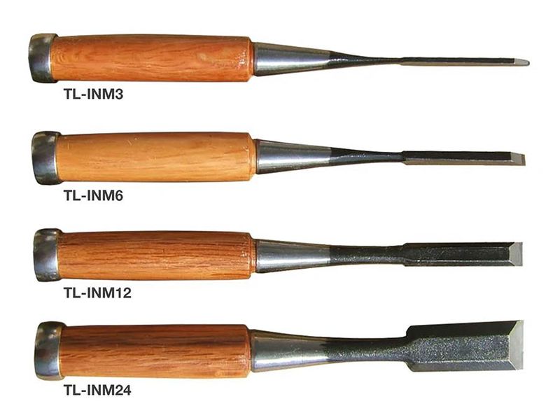 Hosco Japan Chisel Starter Set (3/6/12/24 mm) incl. Canvas Roll-Up Bag