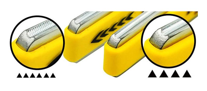 Hosco Japan H-FF3HC compact fret crown file for stainless steel frets, jumbo (R:3mm), coarse and fine sides